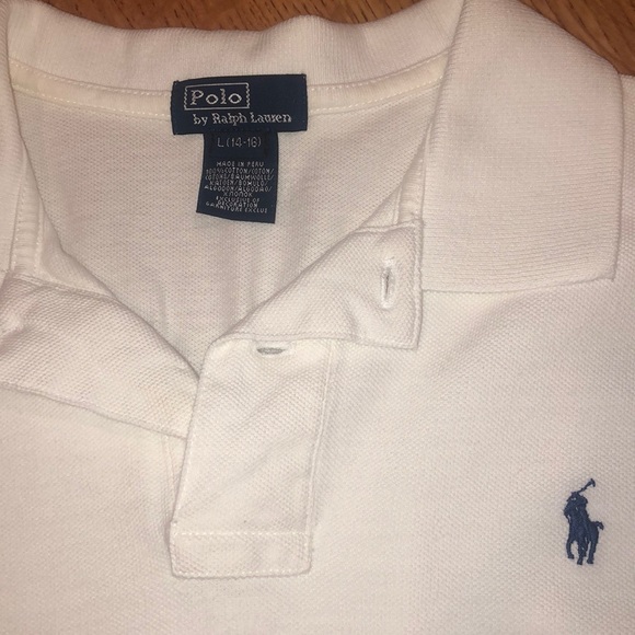 BOYS WHITE POLO RAPLH LAUREN - Picture 2 of 6